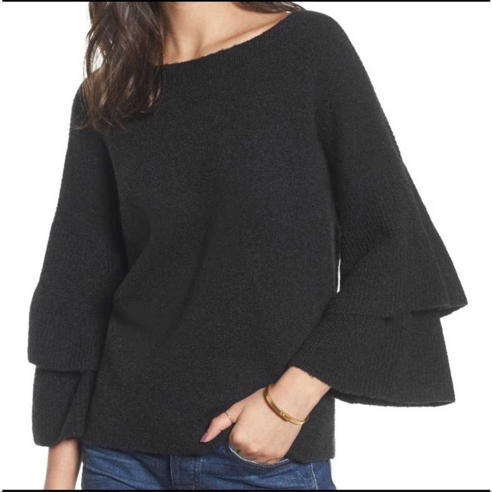 MADEWELL SWEATER CHARCOAL BLACK PULLOVER SIZE MEDIUM